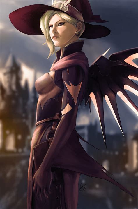 Embracing the Witchy Vibes: Stunning Witch Mercy Fanart